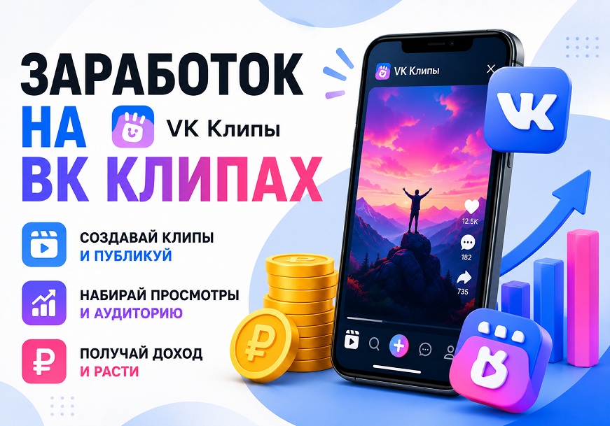 Как заработать на ВК Клипах в 2026 году: монетизация, создание, способы