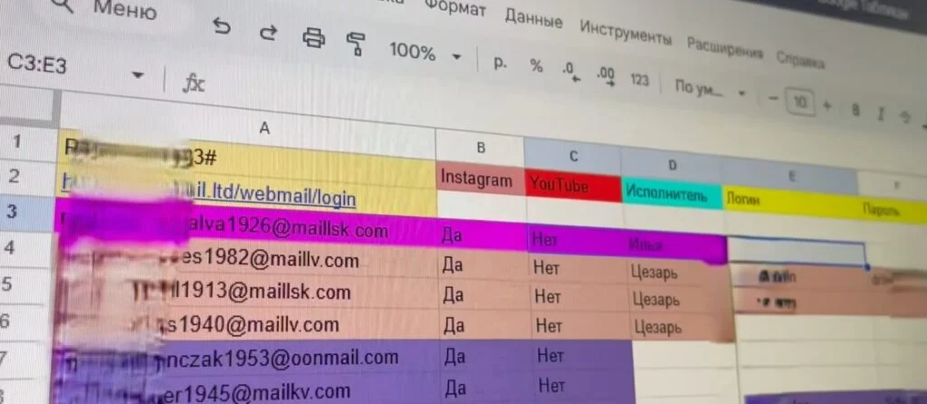 аккаунты