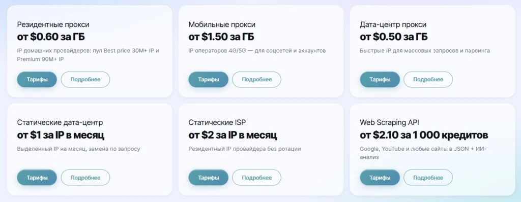 цены псб прокси